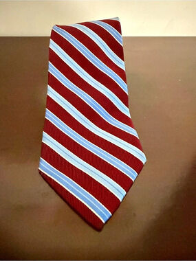 Brooks Brothers Striped Silk Tie in Red & Blue